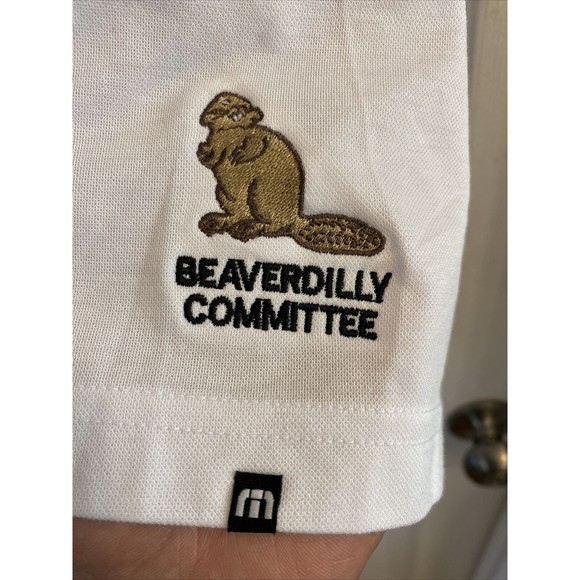 Travis Mathew Mens size XL White Gray Short Sleeve Polo Golf Shirt - Picture 3 of 5